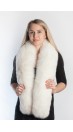 White fox fur scarf